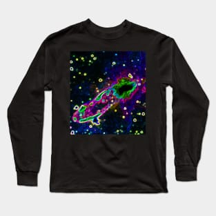 Black Panther Art - Glowing Edges 105 Long Sleeve T-Shirt